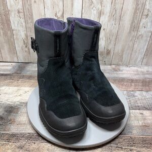 MERRELL Albany Sky  Black Gray Purple Winter Boot Ankle Boots Women's Size 9